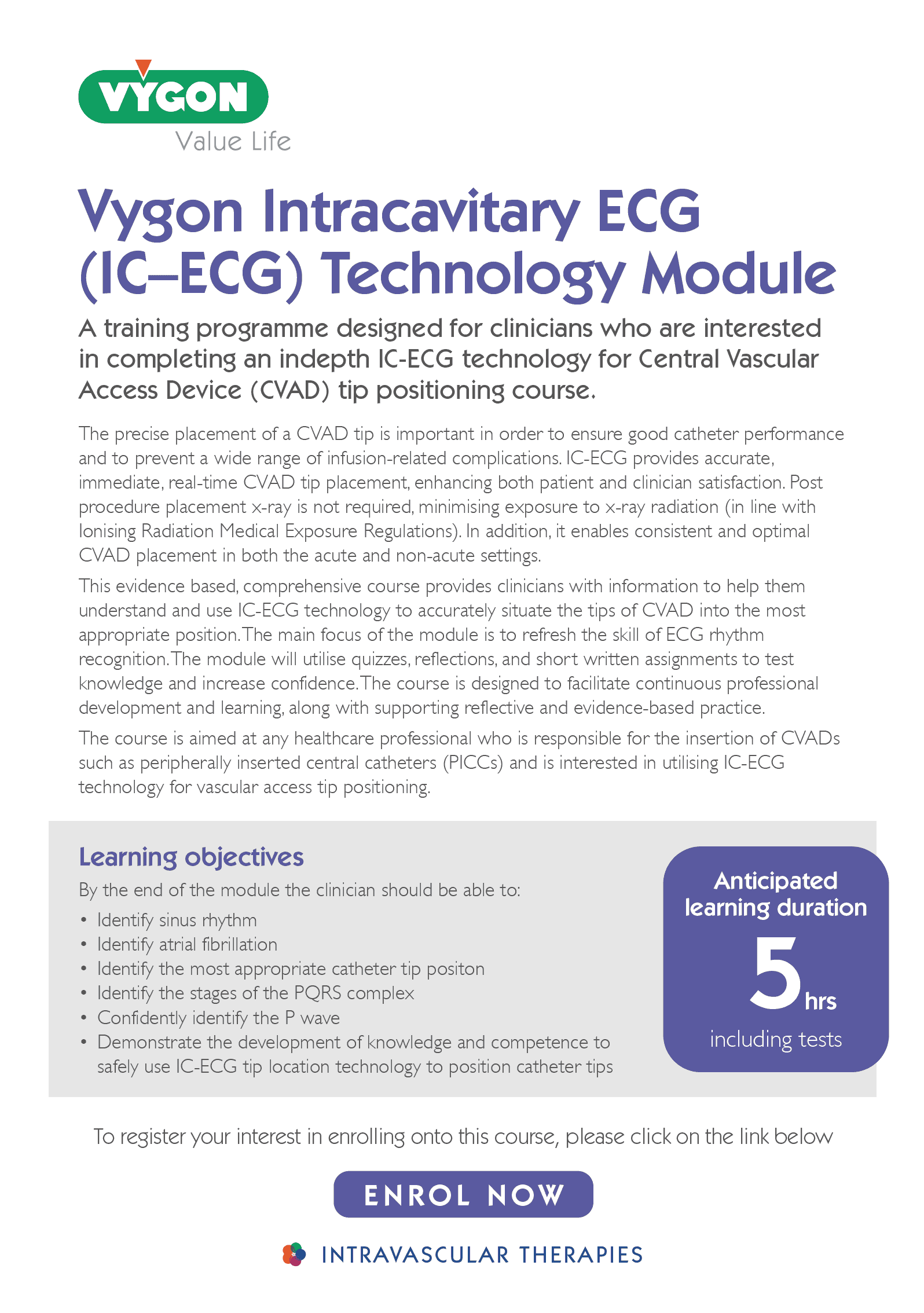 V01048 - BUIVT - Intracavitary ECG Technology course flyer v1